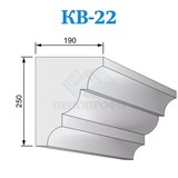 Фасадные венчающие карнизы из пенопласта КВ-22, ПСБ-С-25Ф. Фасадный декор из пенопласта