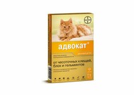 Адвокат Капли на холку. Для котят и кошек весом до 4кг