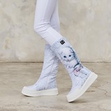 Продажа оптом полусапоги женские KB807WW KING BOOTS Белый котенок Германия