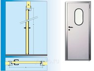 Технологическая дверь 700*2000/Оцинковка крашенная (Ral 9003)