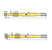 Хвостовик аналог Sandvik/Tamrock HL 600, HL 600 S, HL 645, HL 645 S