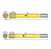 Хвостовик аналог Sandvik/Tamrock HL 1000