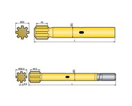 Хвостовик аналог Sandvik/Tamrock HL 500 F, HL 500