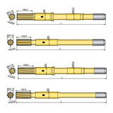 Хвостовик аналог Atlas Copco COP 2150, COP 2150EX, COP 2550, COP 2550EX