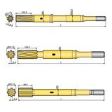 Хвостовик аналог Atlas Copco COP 1638, COP 1838AW, COP 1640,  COP 1640EX